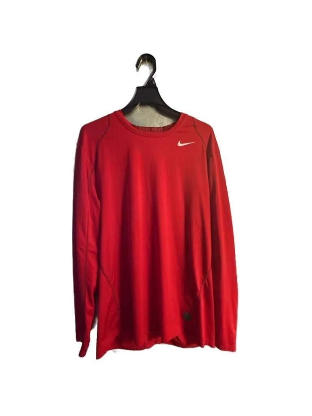 Nike Pro Dri-FIT Fitted Long Sleeve Shirt Red Baselayer Red